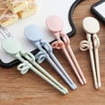 thumbnail image 1 of Bueautybox training chopsticks for kids | Utensils Kids Wheat Straw Chopsticks Lightweight Reusable Training Tableware, 1 of 7