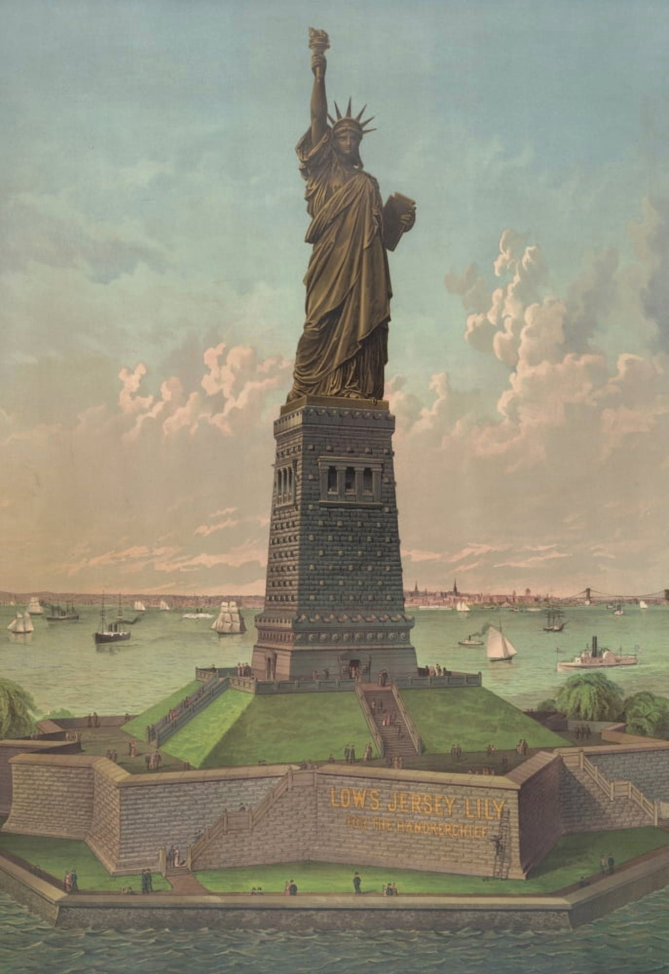 Buek & Lindner Print c1884 Liberty enlightening the world Canvas Art - (24 x 36)