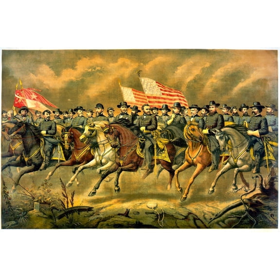 Buell "Grant & His Generals" (1865) Wall Decal