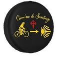 Buen Camino De Santiago Tire Cover Trailer Spain Seashell Spare Wheel
