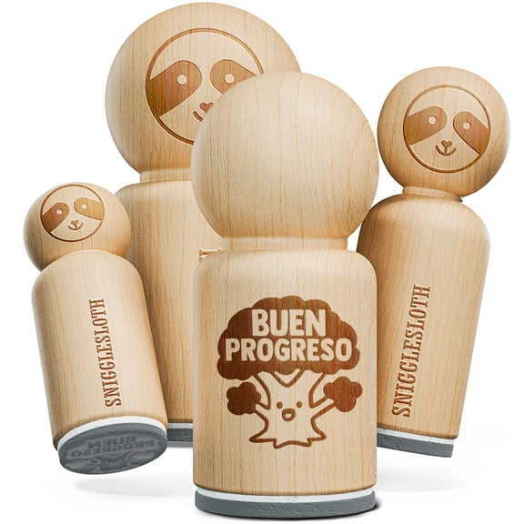 Buen Progreso Spanish Tree Teacher Stamp Rubber Stamp for Stamping Crafting Planners - 1/2 Inch Mini