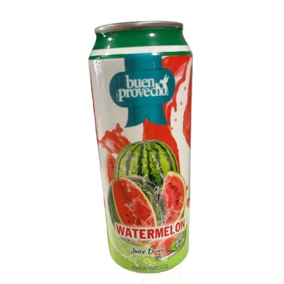 Buen Provecho Watermelon Juice 16.57oz with Pulp Refreshing Beverage(Pack of 3)