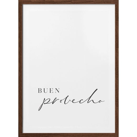 Buen provecho Framed Art Modern Wall Decor