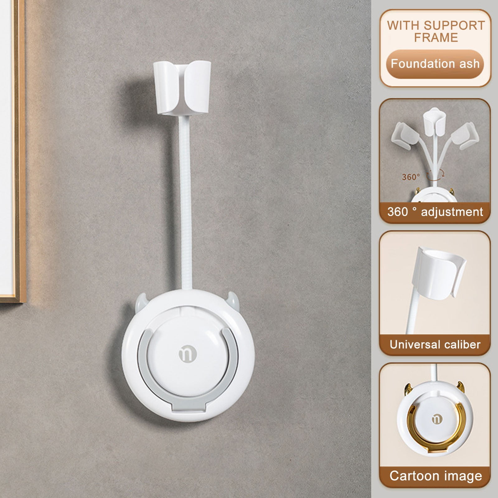 SIGANDG Ducha sin perforaciones Soporte ducha pared ajustable