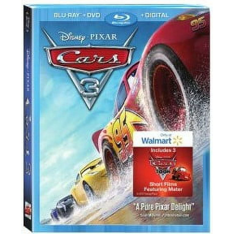 Disney Pixar Cars 3 (Blu Ray + DVD, No Digital)