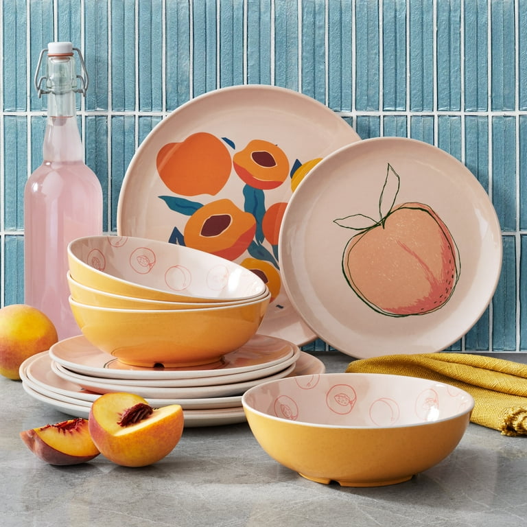 Bowl Melamine Bamboo Dinner Set Buenisimo Lightweight Bamboo