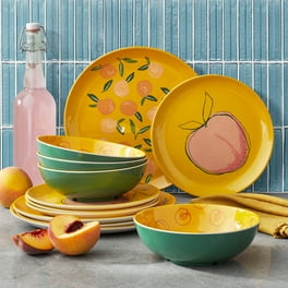 Mainstays 12 Pieces Round Clear Glass Dinnerware Set Walmart