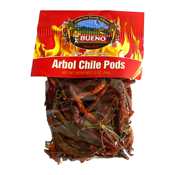 Bueno Foods Hot Arbol Red Chile Pods, 2 oz