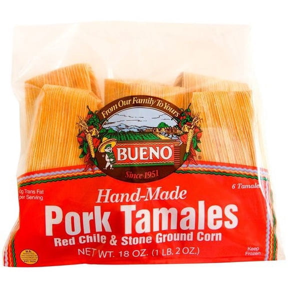 Bueno Hand-Made Pork Tamales, 6 count, 18 oz