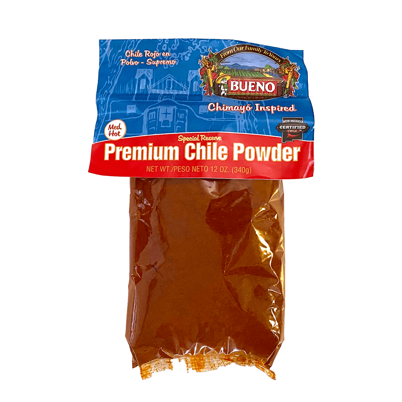 Bueno Foods MediumHot Special Reserve Premium Red Chile Powder, 12 oz