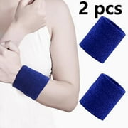 Buenod 2-Pack Sports Wristbands, Sweatband for Basketball Badminton Tennis, Blue