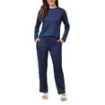 thumbnail image 1 of Buenos Ninos Womens Pajama Set Long Sleeve Tops with Pants Sleepwear PJ Loungewear with Pockets, 1 of 6