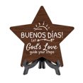thumbnail image 1 of Buenos días! Let God's love guide your steps Star Table Sign (7" x 7") Religious Decor | Church And Home Table Signs, 1 of 6
