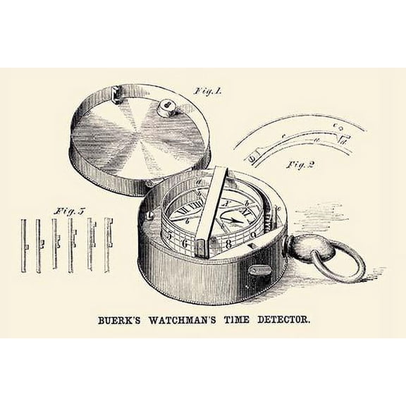 Buerk's Watchman's Time Detector- Fine Art Canvas Print (20" x 30")