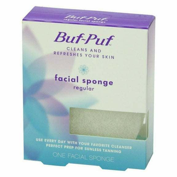 Buf-Puf Facial Sponge Cleans & Refreshes Deep Skin Exfoliation 1ct, 6-Pack