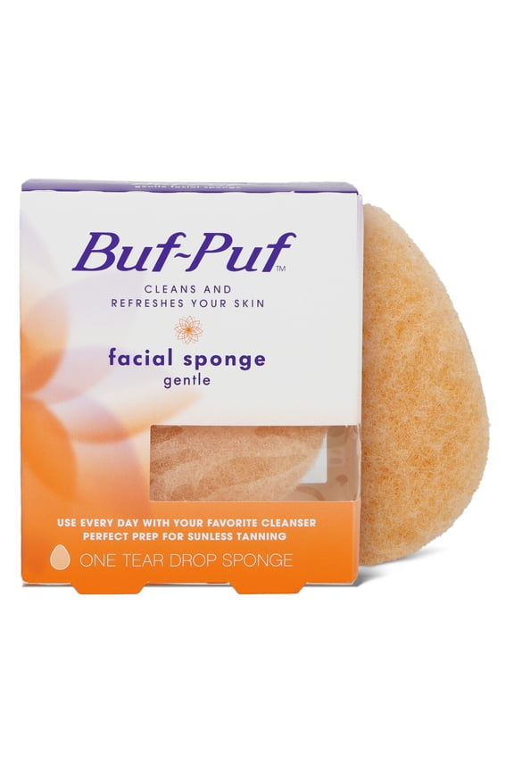 Buf-Puf Gentle Facial Sponge, Non-Irritating, Blackhead Removal, Double-Sided