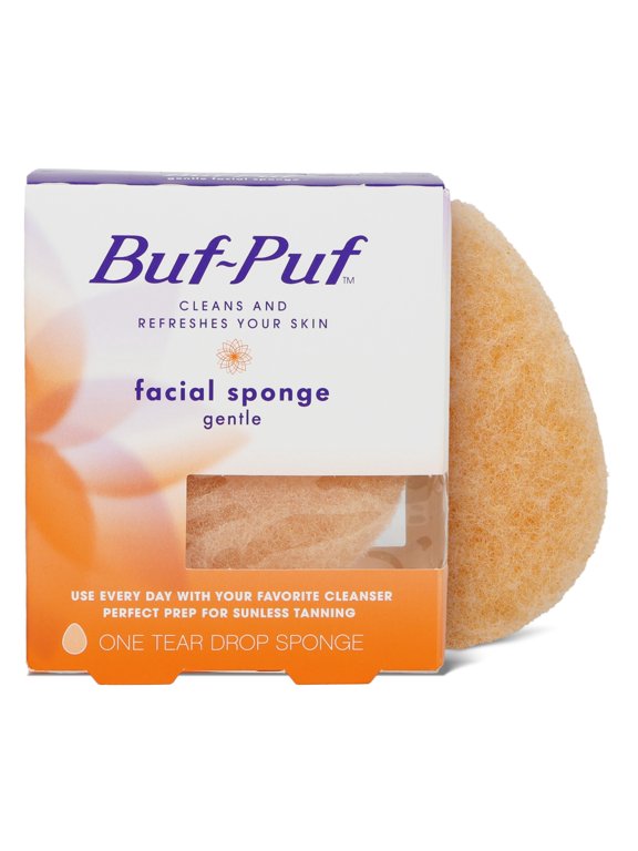 Buf-Puf Gentle Facial Sponge, Non-Irritating, Blackhead Removal, Double-Sided