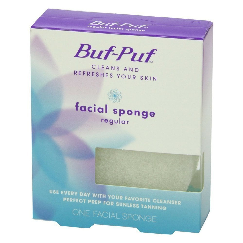 Buf-Puf Regular Facial Sponge, 1ct, Exfoliates and Cleanses Skin ...