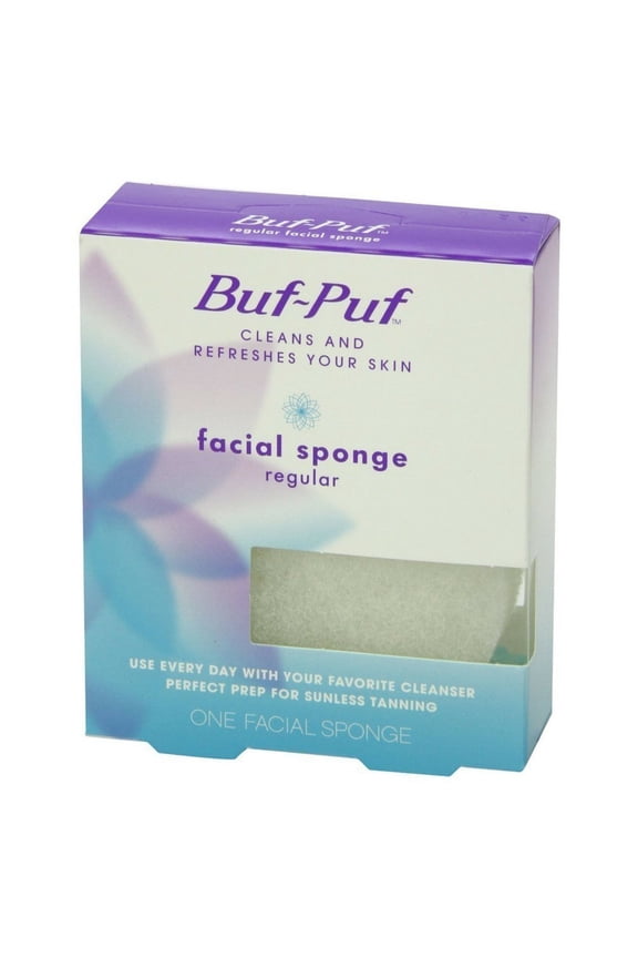 Buf Puf Regular Facial Sponge Clean Refreshes Skin, Dermatology Tested, 1ct