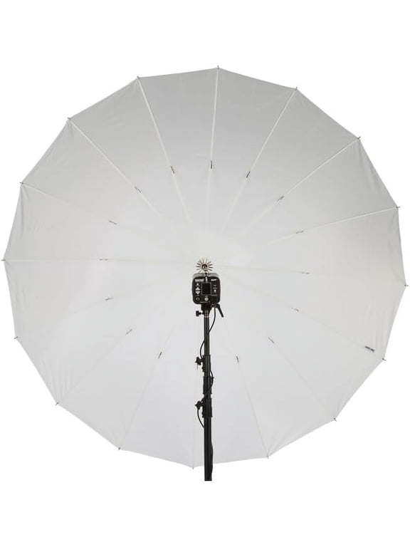 86" White PLM Umbrella Compatible with Paul C. Buff Flash Units with Umbrella Adapter