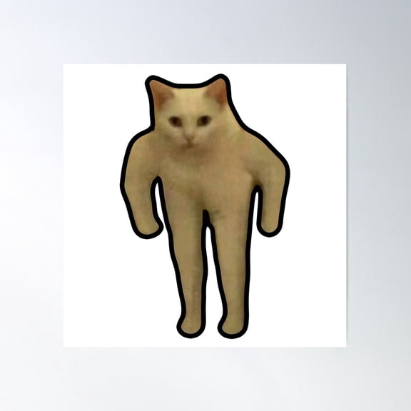 Buff Cat Poster Wall Art, Modern Wall Decor For Living Room Bedroom, 8x12 UNFRAMED