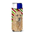 thumbnail image 1 of Buff Cocker Spaniel Candy Cane Christmas Ultra Hugger for slim cans, 1 of 6