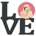 thumbnail image 1 of Buff Cocker Spaniel Hearts Love Valentines Day Metal Wall Artwork LOVE, 1 of 2