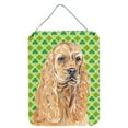 thumbnail image 1 of Buff Cocker Spaniel Lucky Shamrock St. Patricks Day Wall or Door Hanging Prints, 1 of 2