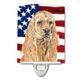 thumbnail image 1 of Buff Cocker Spaniel with American Flag Ceramic Night Light, 1 of 2
