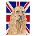 thumbnail image 1 of Buff Cocker Spaniel with English Union Jack British Flag Garden Flag, 1 of 5