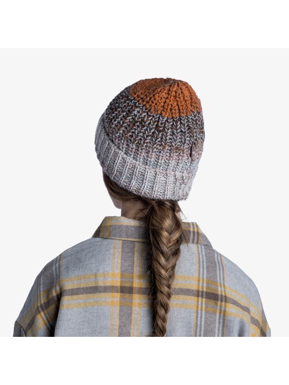 Knitted and Polar Cuff Beanie ~ Olya grey