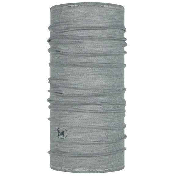 Buff Merino Lightweight Neck Warmer in Solid Light Grey