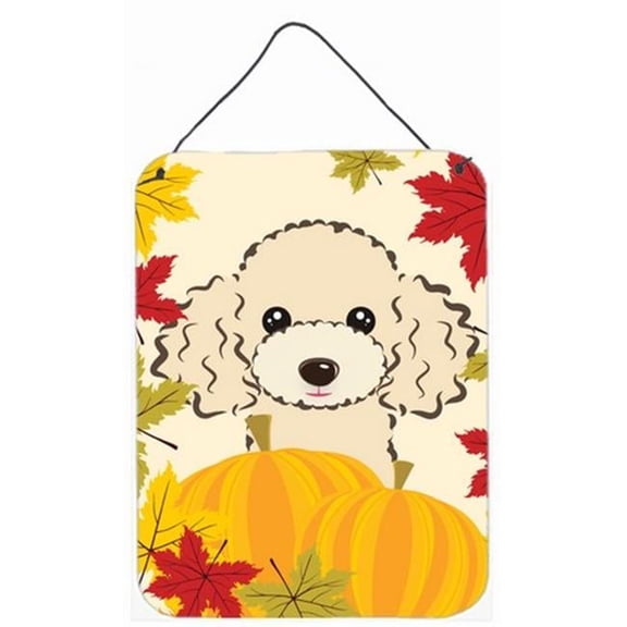 Buff Poodle Thanksgiving Wall or Door Hanging Prints