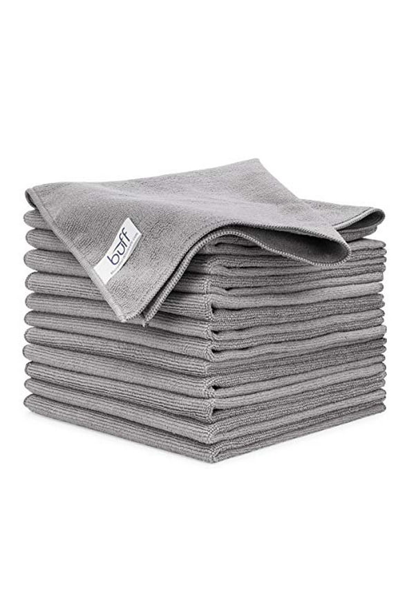 Microfiber Cleaning Cloth | Gray (12 Pack) | Size 16" x 16" | All Purpose Microfiber Towels - Clean, Dust, Polish, Scrub, Absorbent 