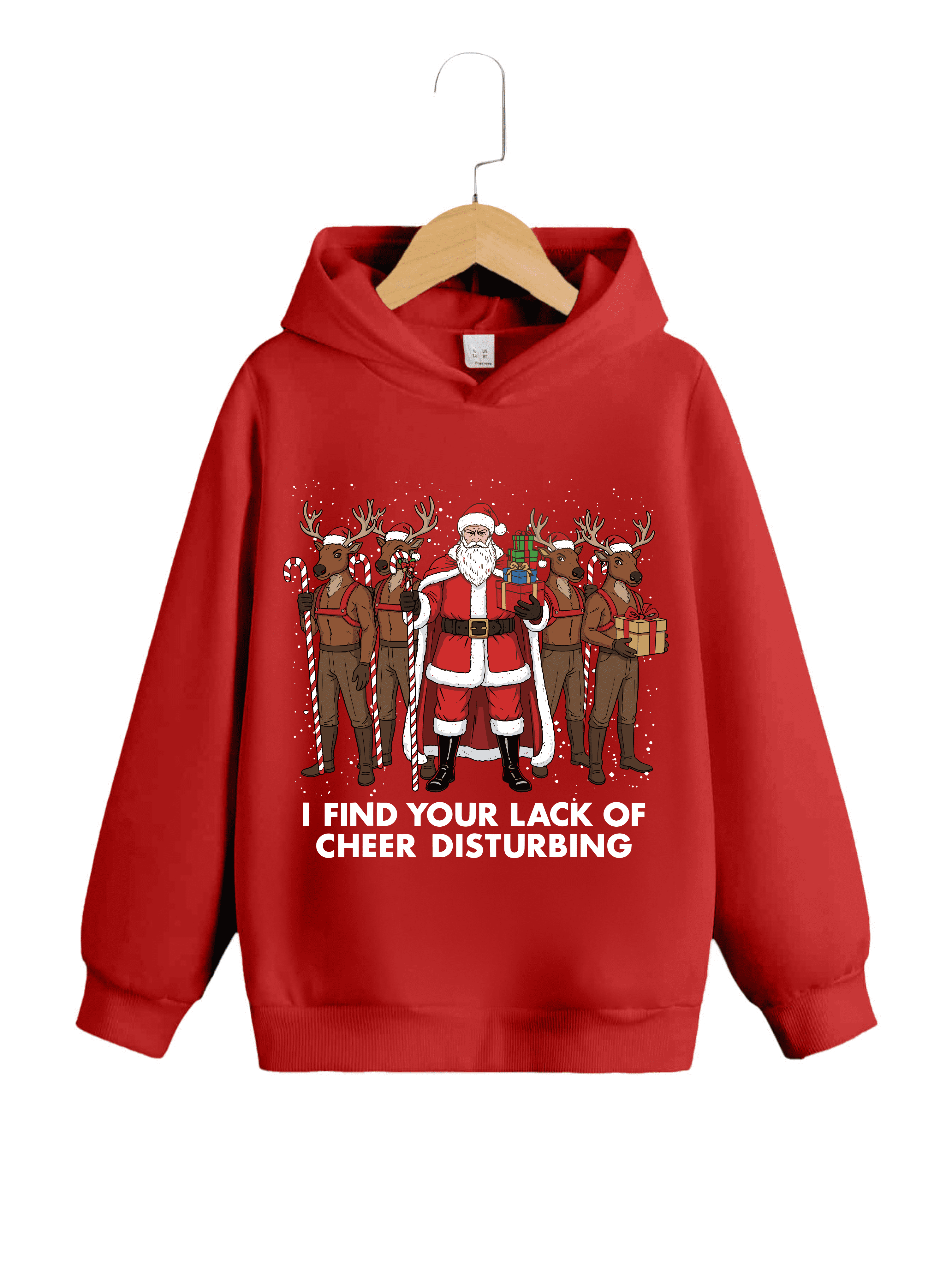 Buff Reindeer Santa Christmas Hoodies 