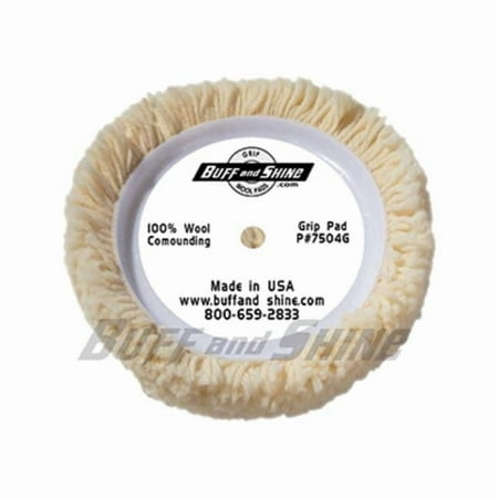 Buff & Shine BFS-7504G 7.5 in. Grip Wool Buffing Pads for Compounding