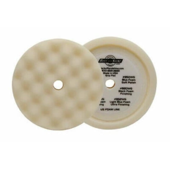 Buff & Shine BFS-899WG Convoluted Foam Pads, Waffle - White