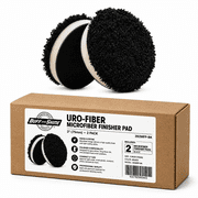 Buff and Shine URO-Fiber Microfiber Finishing Pad, 3 Inch, Black, 2 Pack, 392MFP-BK