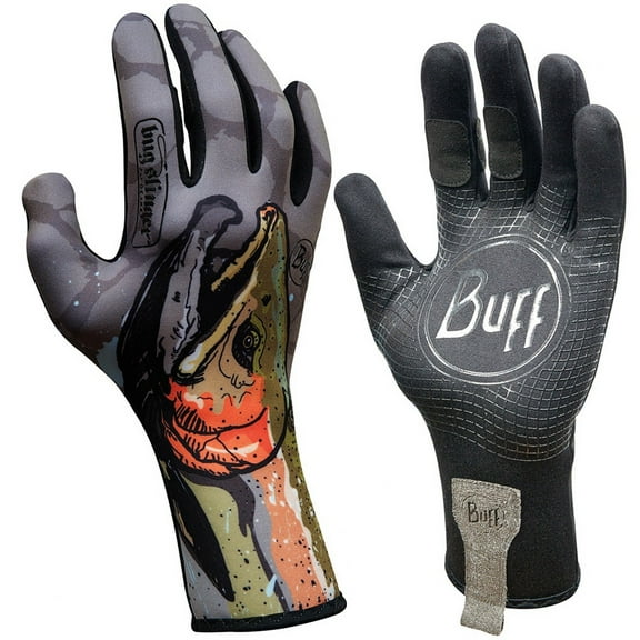 Buff Sports MXS Gloves Midweight Cross Sport Steelhead, XS/S