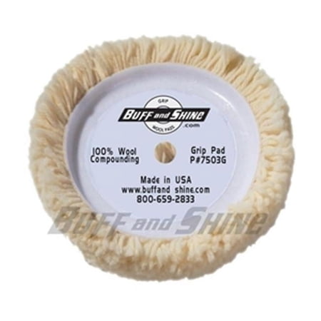 Buff and Shine BFS-7503GY 7.5 In. Dia. X 1.5 In. Grip Buffing Pad