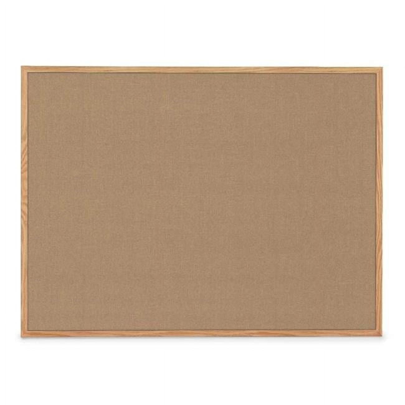 Natural Cork Bulletin Board with Oak Wood Frame, 48" x 36"