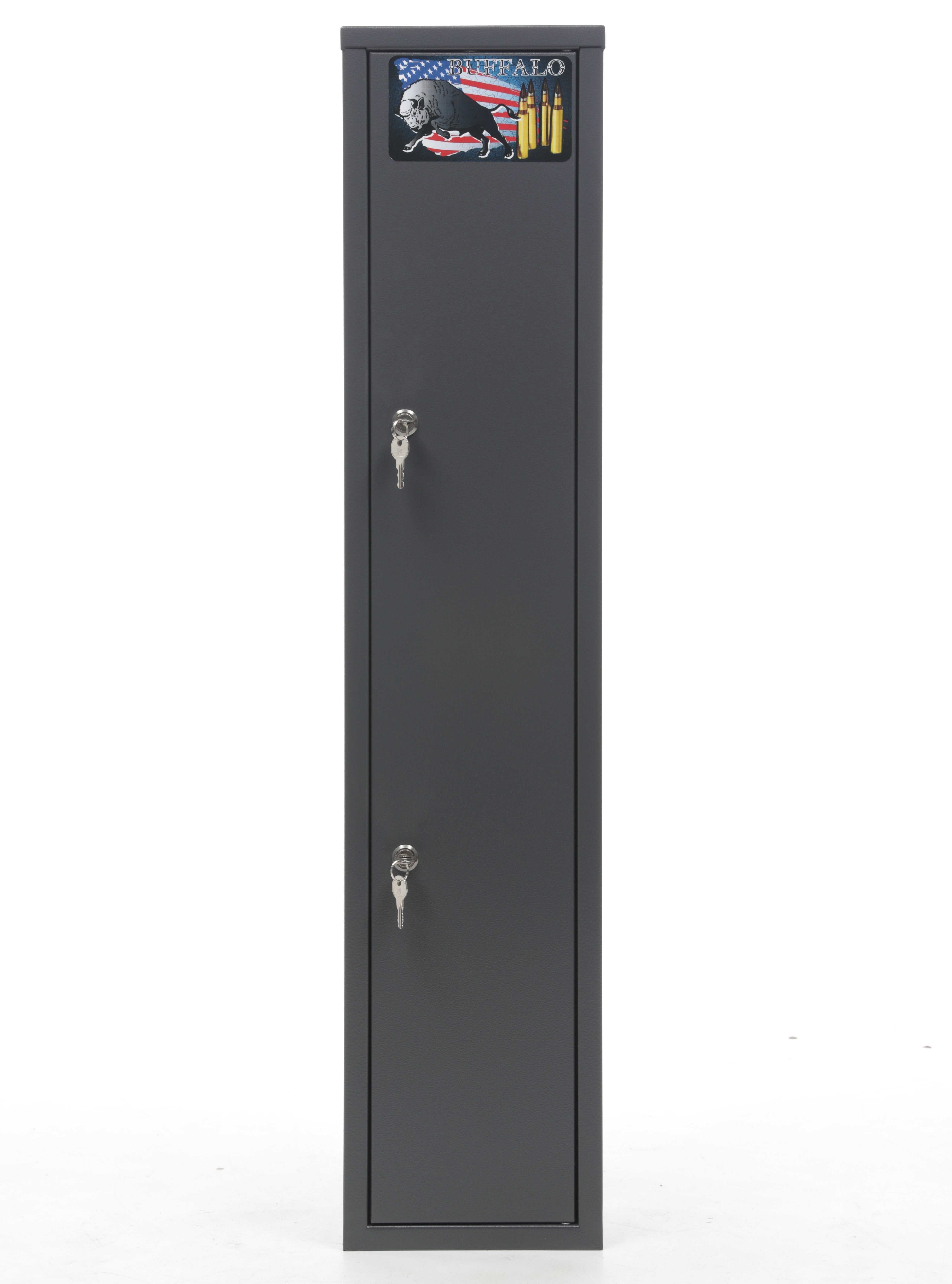 Buffalo 1115 Gun Rifle Shotgun Metal Small Security Cabinet Safe Storage with Separate Pistol/Ammo Area