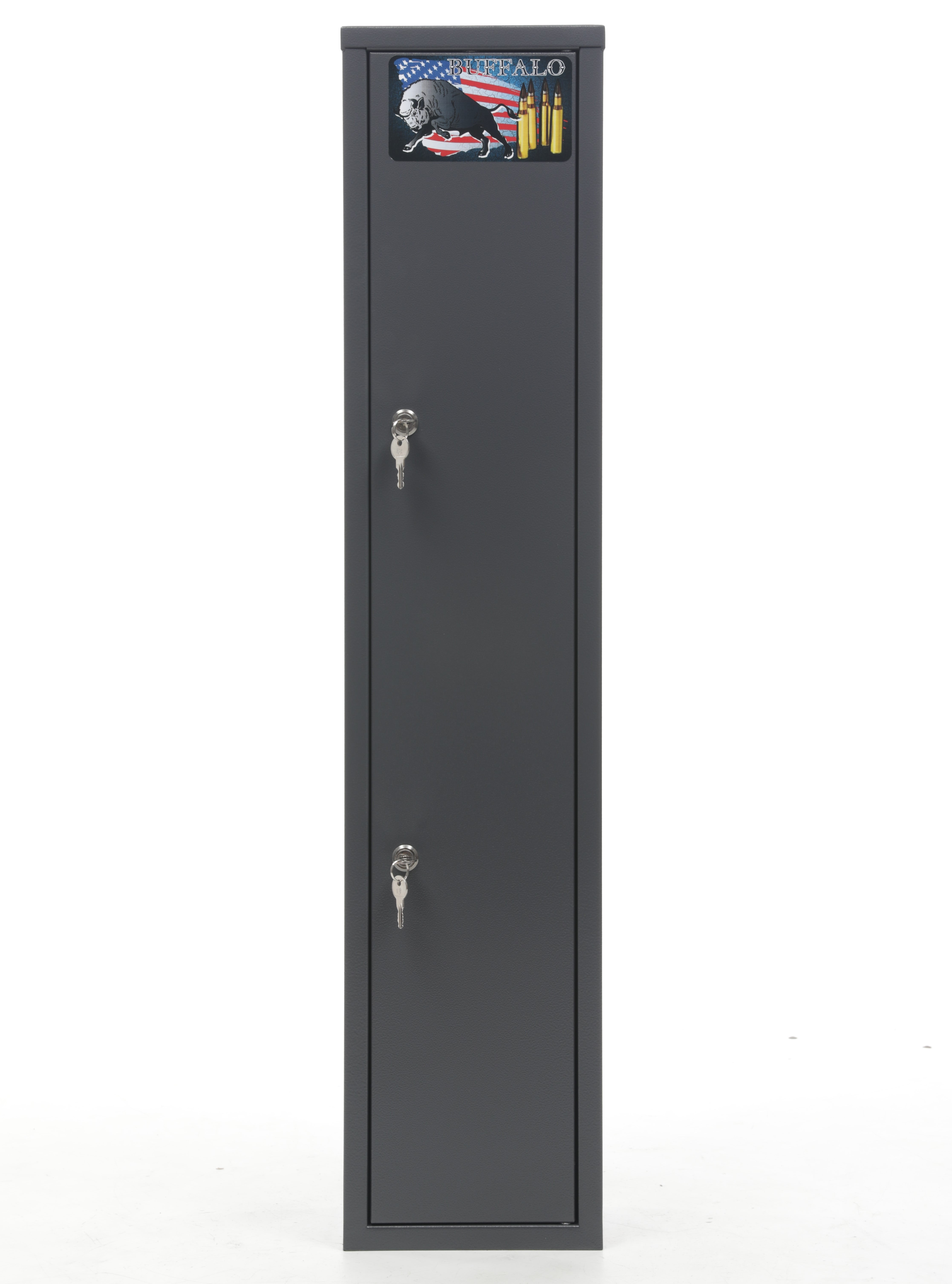 Buffalo 1115 Gun Rifle Shotgun Metal Small Security Cabinet Safe Storage with Separate Pistol/Ammo Area