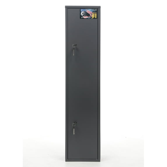Buffalo 1320 Gun Safe 3 Rifle Shotgun Large Metal Security Cabinet Safe Storage with Separate Lock Box for Handguns Ammo