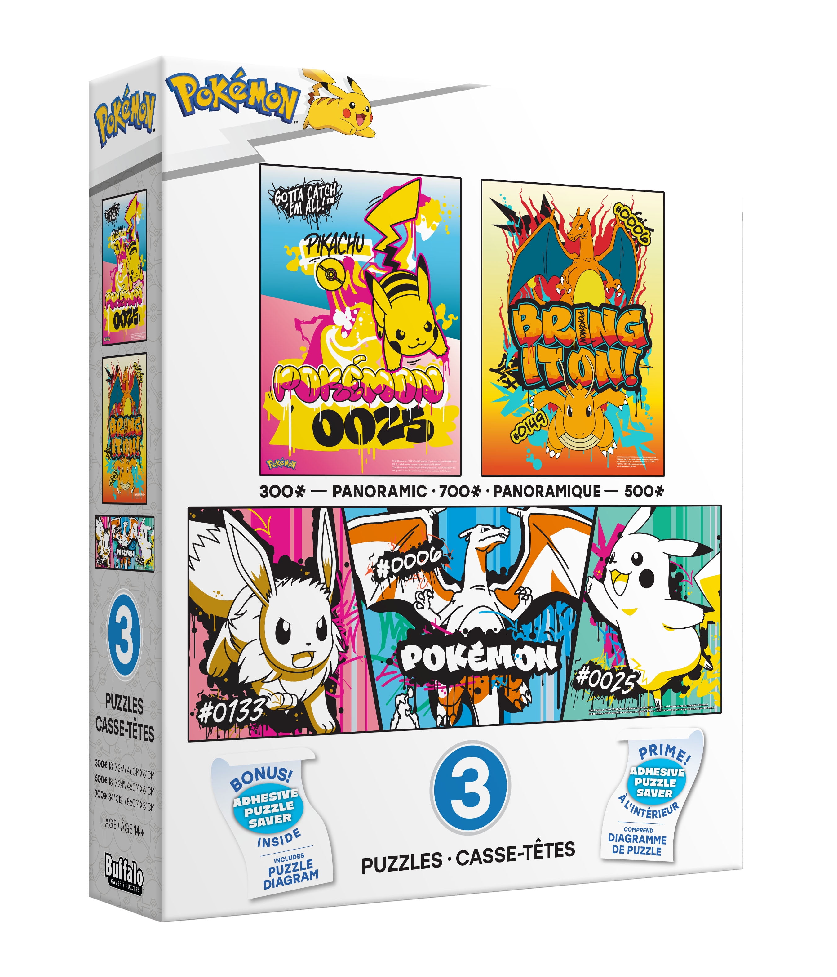 Buffalo 3 in 1 Pokémon Graffiti Multipack Jigsaw Puzzle for Adults