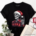 thumbnail image 1 of Buffalo Plaid Christmas Skeleton T‑Shirt, Brutal Guys Tee, 1 of 5