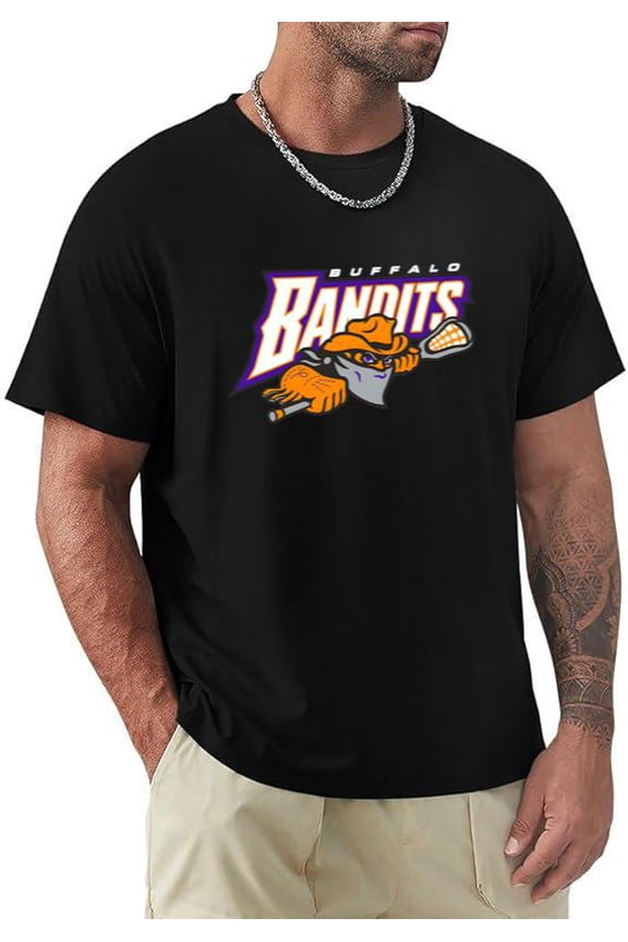 Buffalo Bandits Retro Lacrosse Team Fan Sports Spirit T-shirt, for men & women, up to size 5XL.