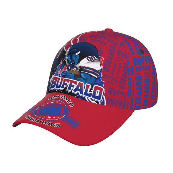 Buffalo Baseball Cap Splash Print Adjustable Baseball Hat Game Day Gift for Men Women Fans