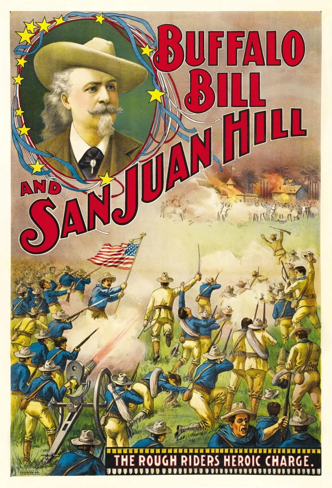Buffalo Bill And San Juan Hill Canvas Art - (24 x 36)