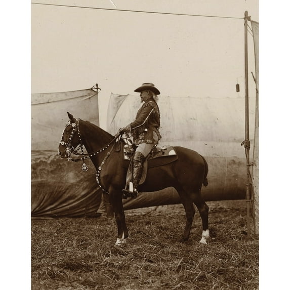 Buffalo Bill And Steed Poster Print (18 x 24)